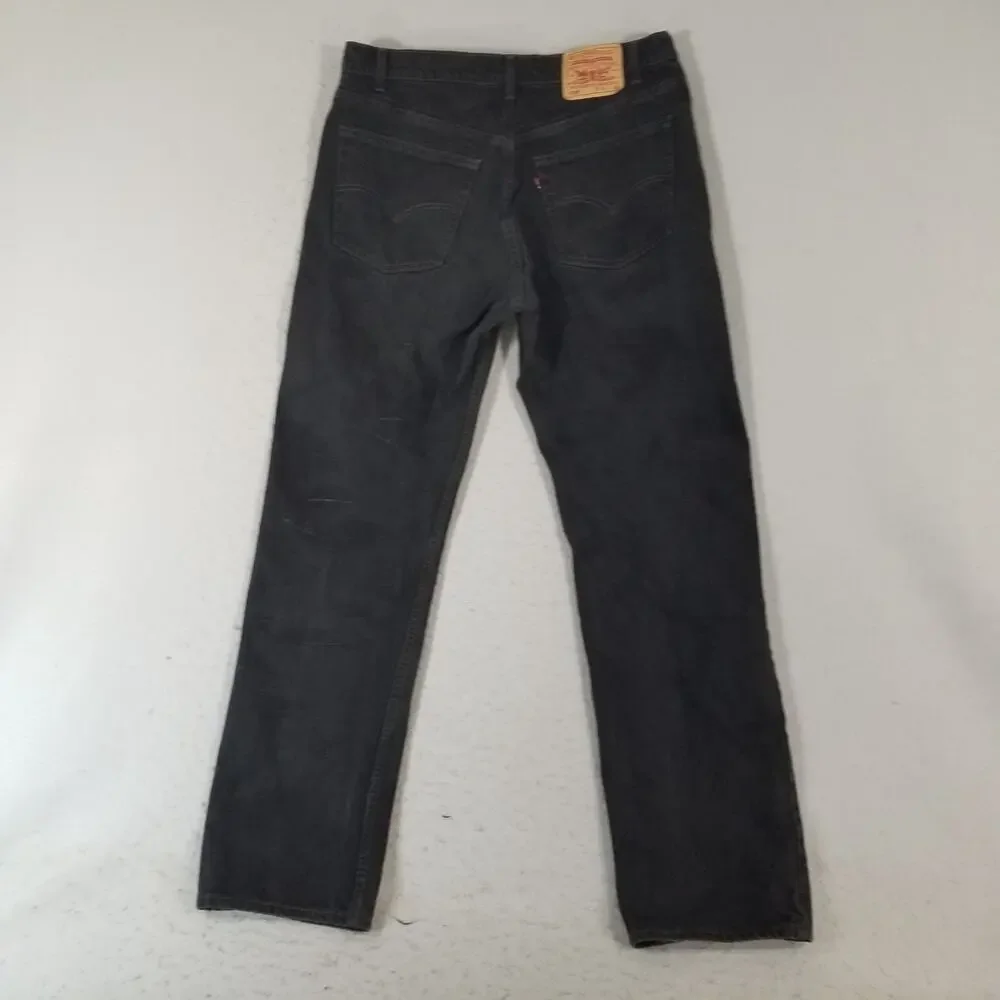 Levi's 505 jeans‎ men's 38x34 regular fit straight black denim pants vintage USA